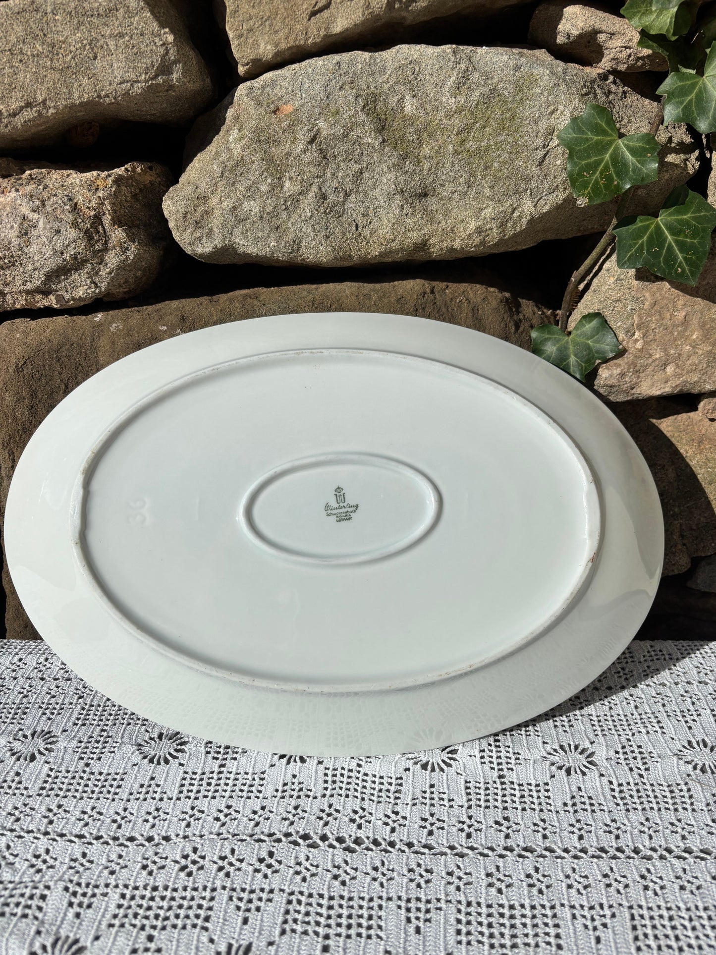 Dos plat vintage porcelaine allemande 