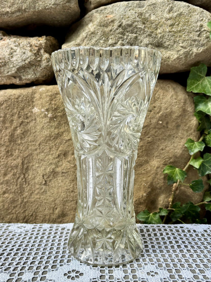 Vase en cristal vintage 50s