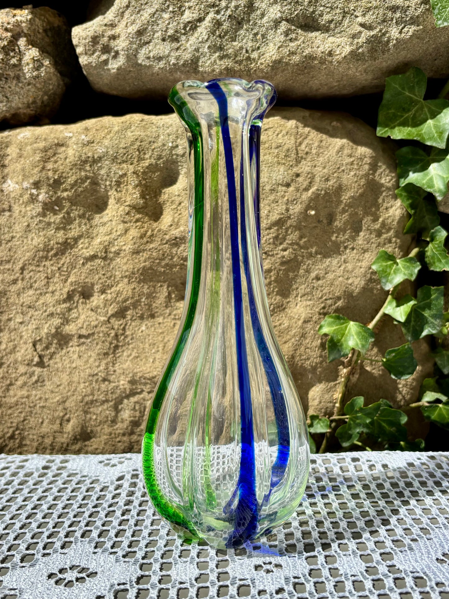 Vase soliflore en verre de Murano par Archimède Seguso 70s