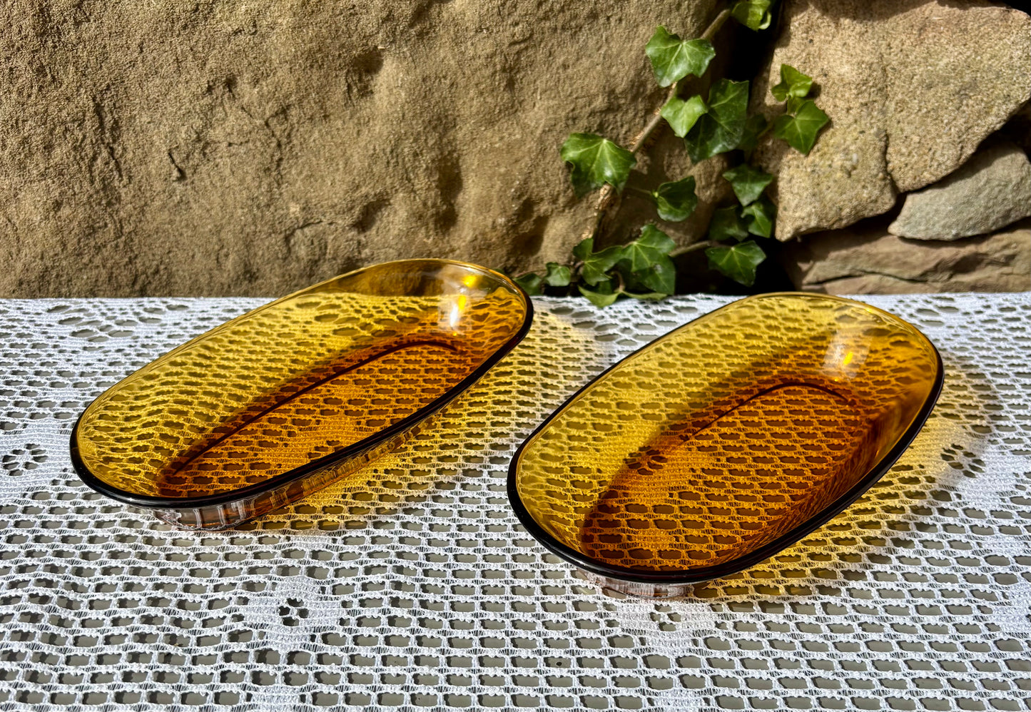 Raviers verre ambré