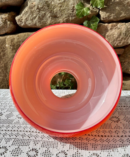 Abat jour opaline orange