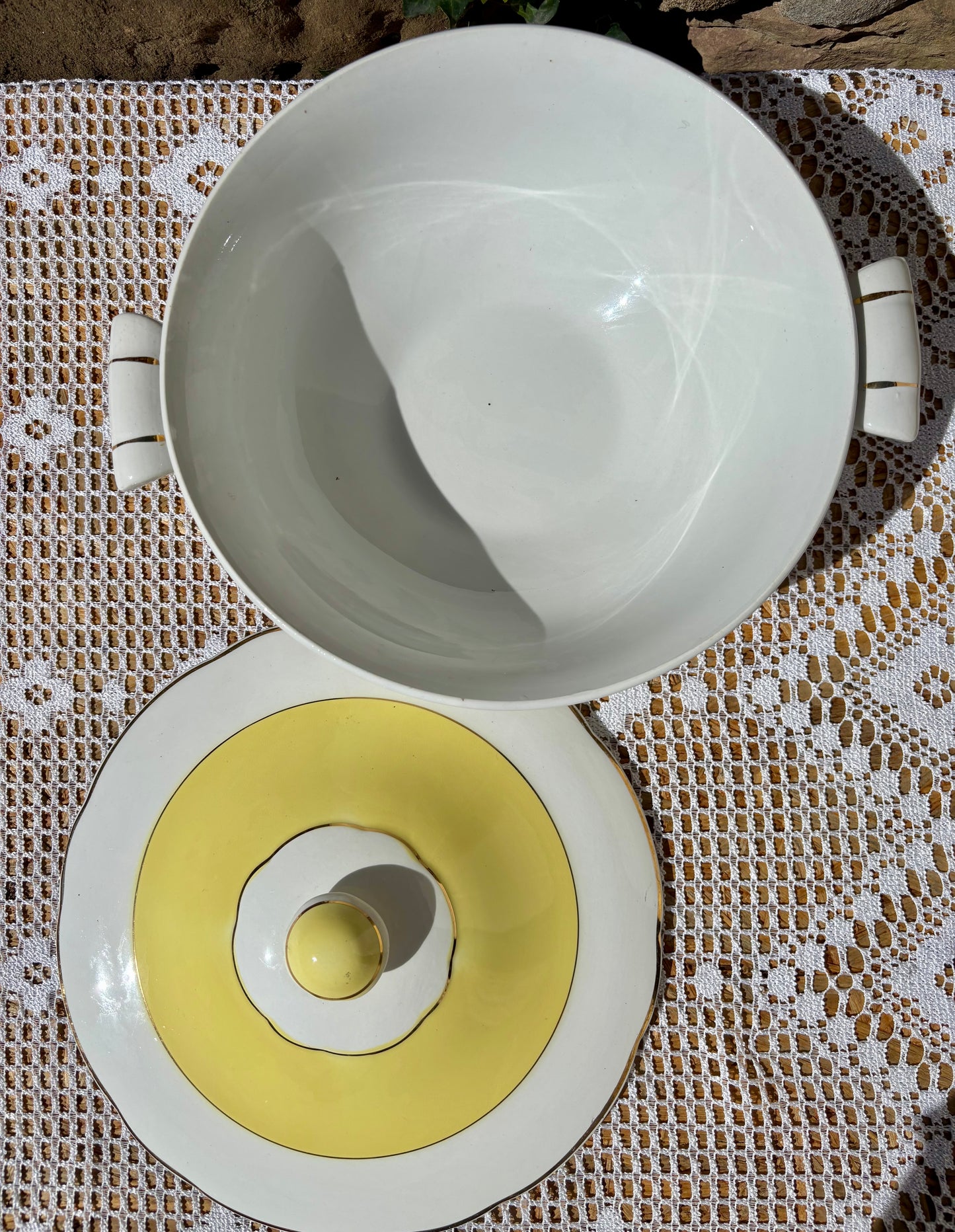 Soupière jaune K&G / Badonviller
