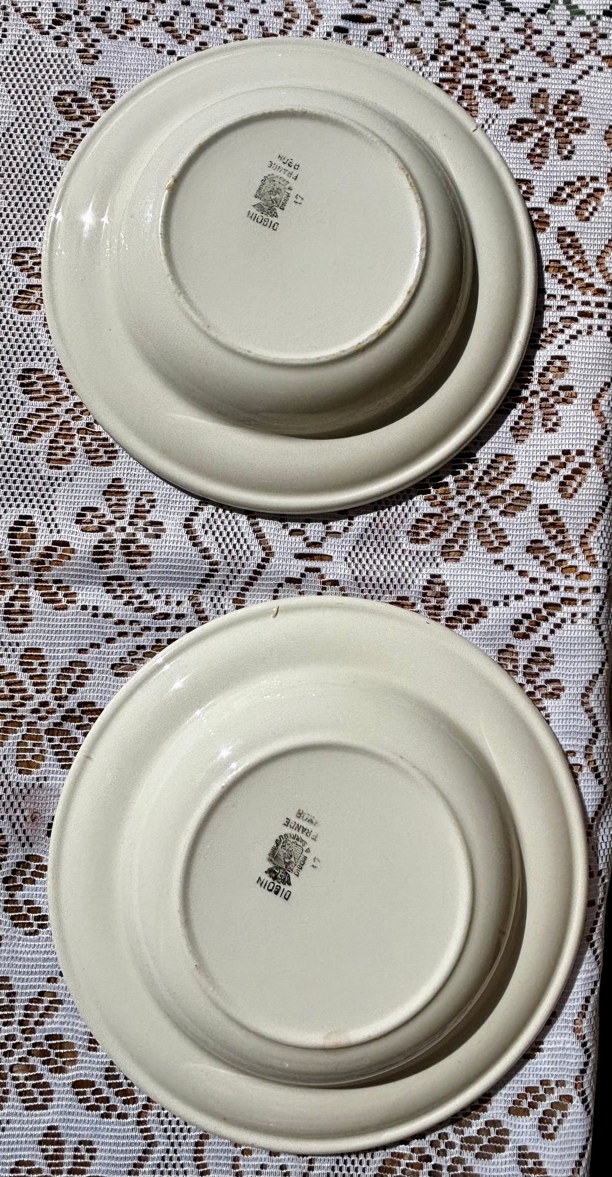 Assiettes creuses Digoin Sarreguemines x9