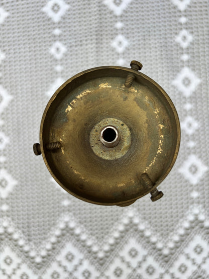 Pied lampe laiton 1930 1950 vue dessous