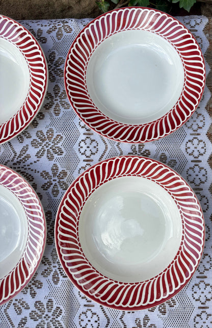 Assiettes creuses Digoin Sarreguemines modèle Jacquot