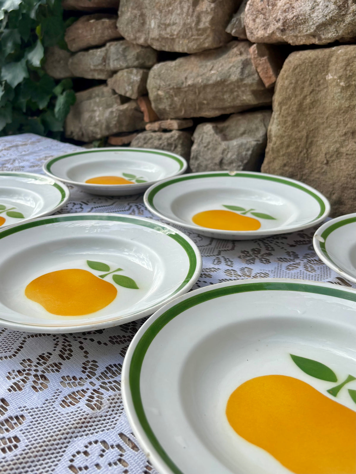 Assiettes creuses Moulin des Loups pommes