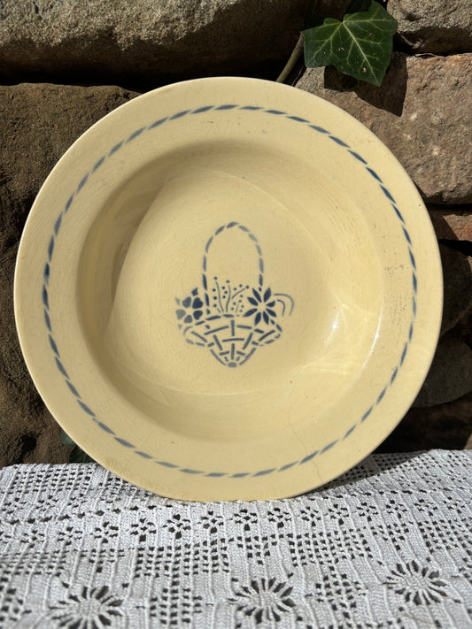 Assiette HBCM Creil et Montereau vintage modèle paradis 