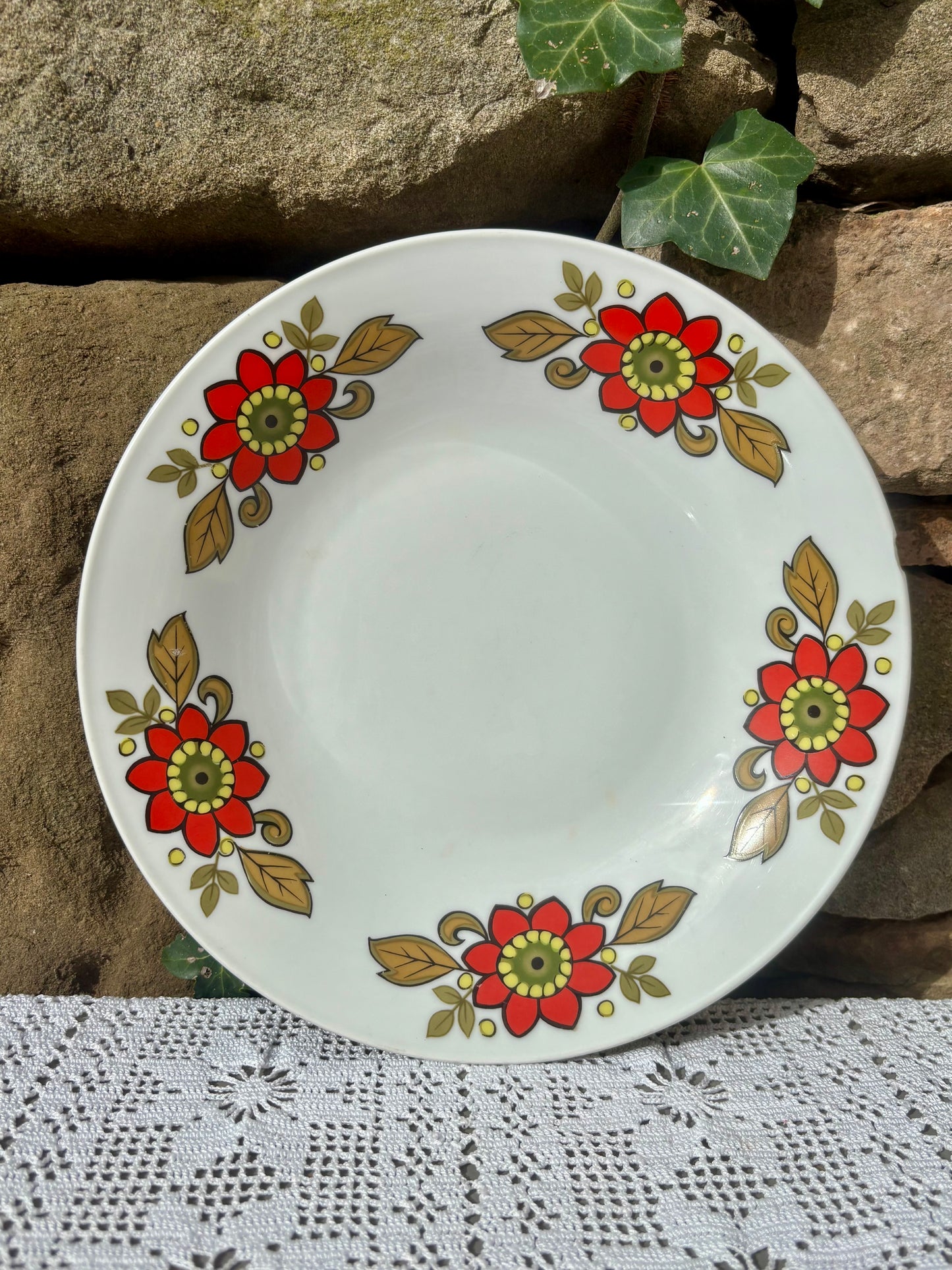 Assiette Seltmann Weiden vintage 1970 Flower power
