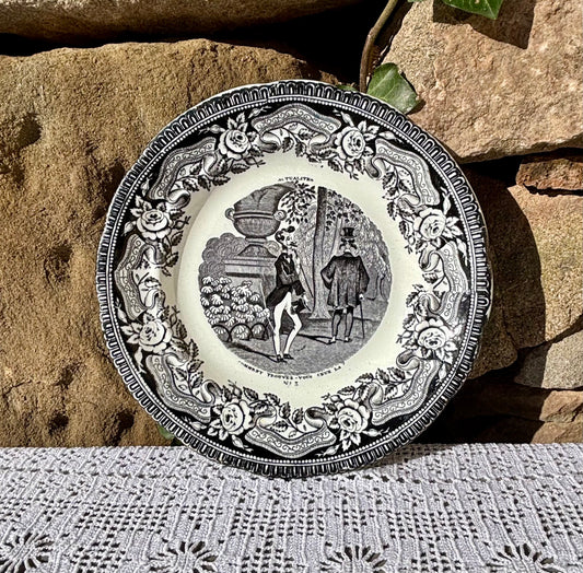 Assiette parlante Gien exposition universelle 1855