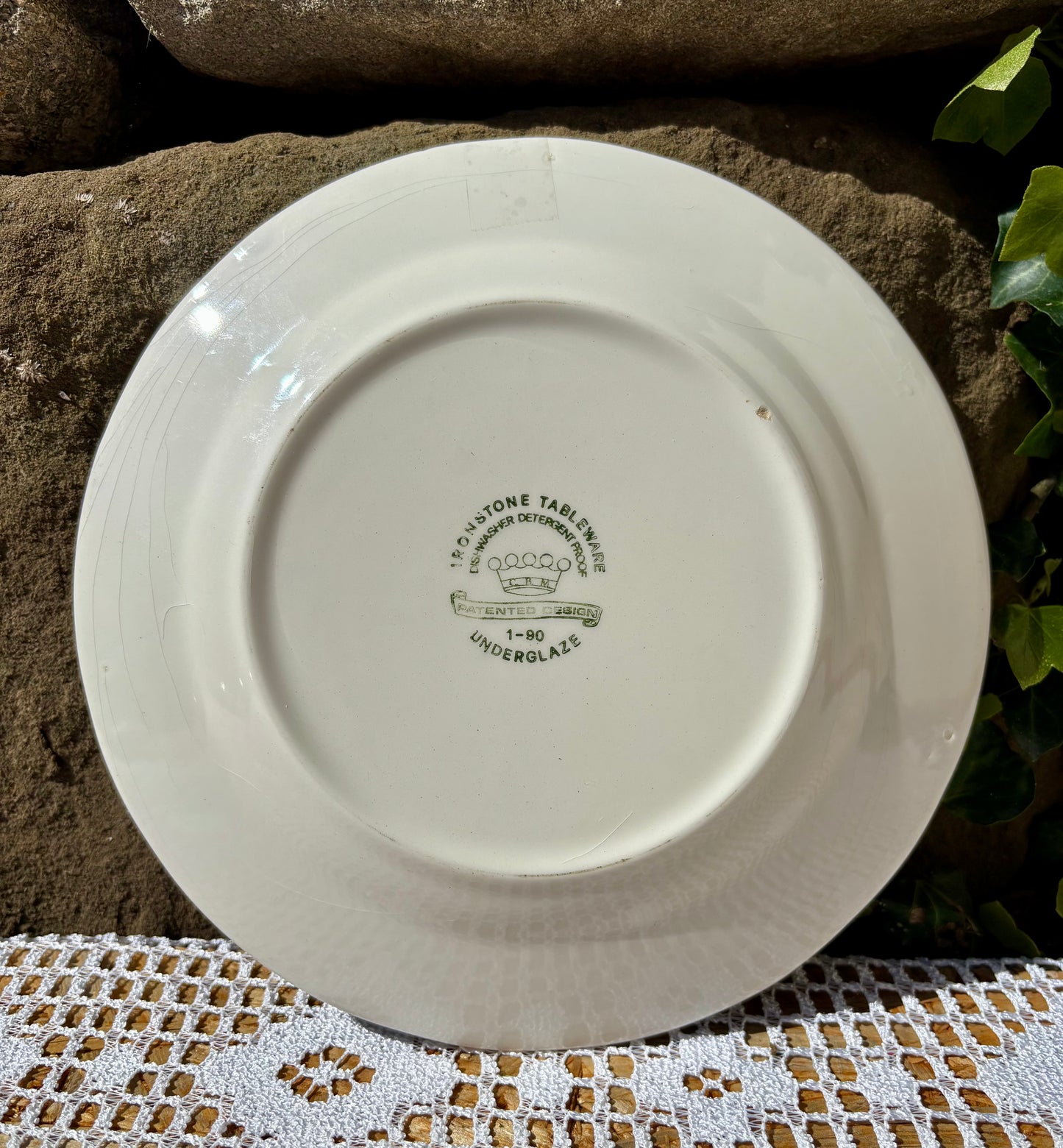 Assiette anglaise fleurs roses