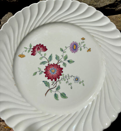 Assiettes Luneville Fleurs des Indes