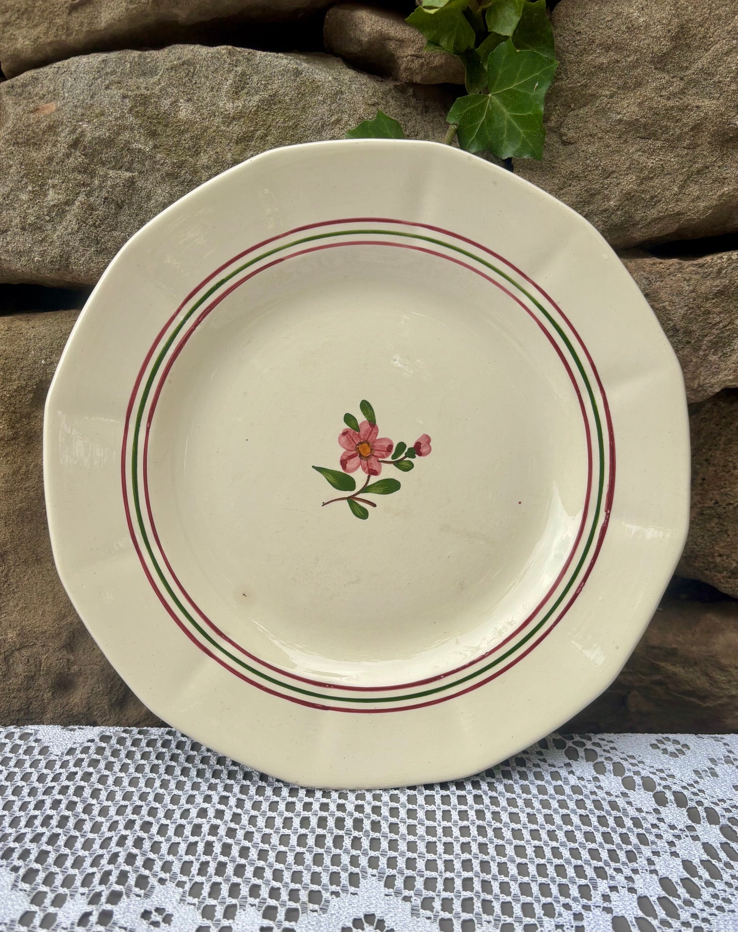 Plat assiette Sarreguemines modele Armelle 1920-1950