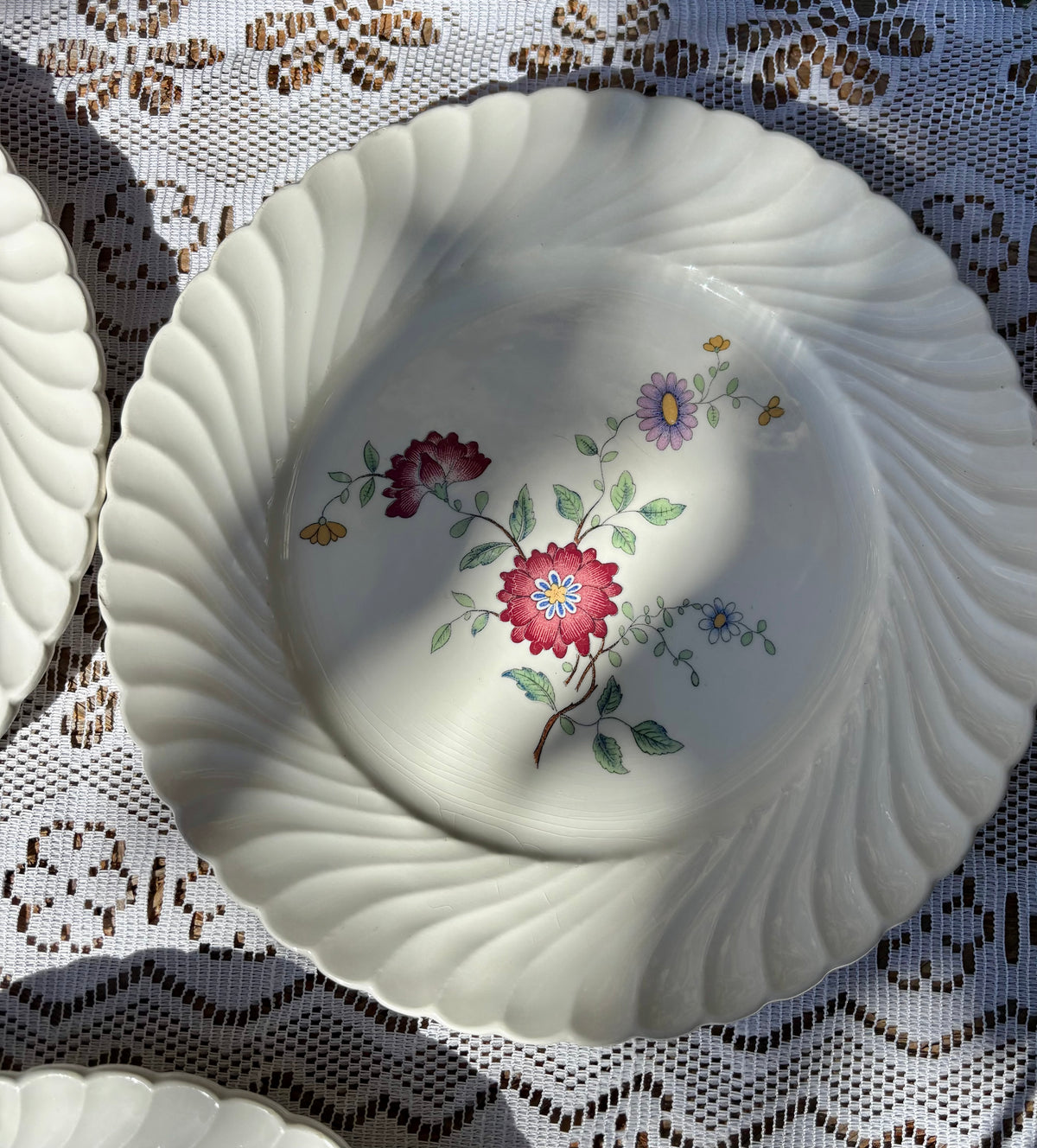 Assiettes Luneville Fleurs des Indes