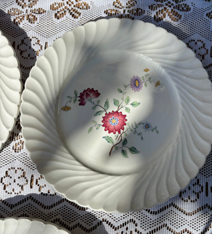 Assiettes Luneville Fleurs des Indes