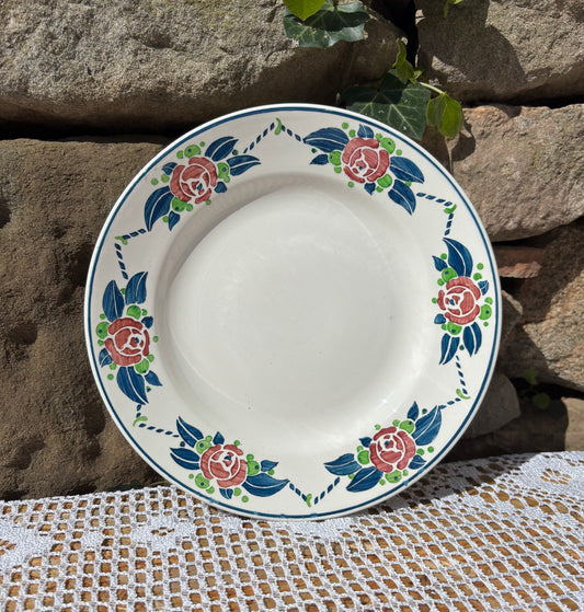 Bagatelle Digoin Sarreguemines vintage plat 