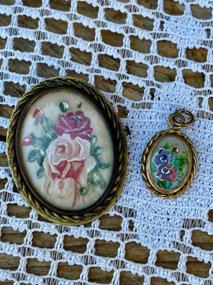 Bijoux vintage ancien émail