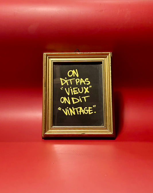 humour vintage cadre doré
