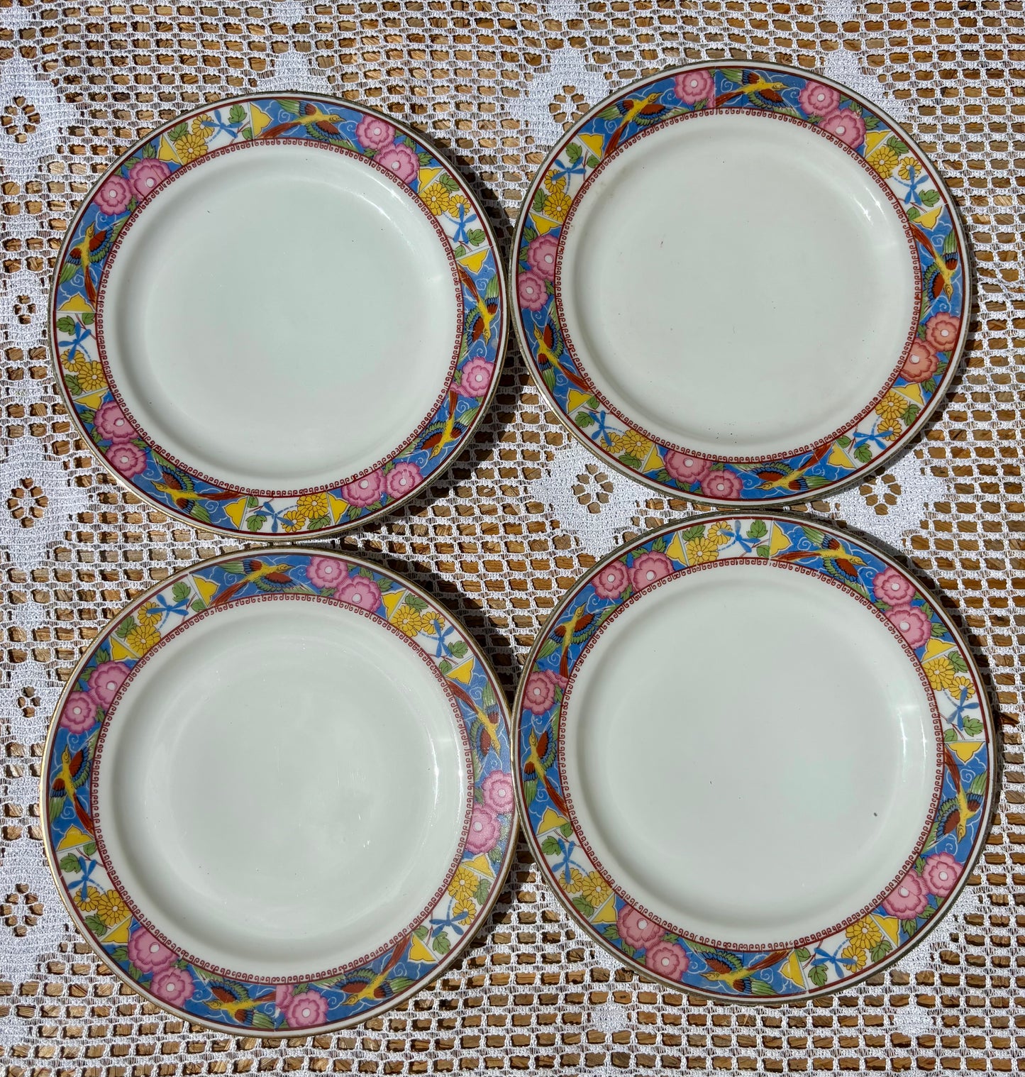 Service à dessert Haviland Limoges décor exotique