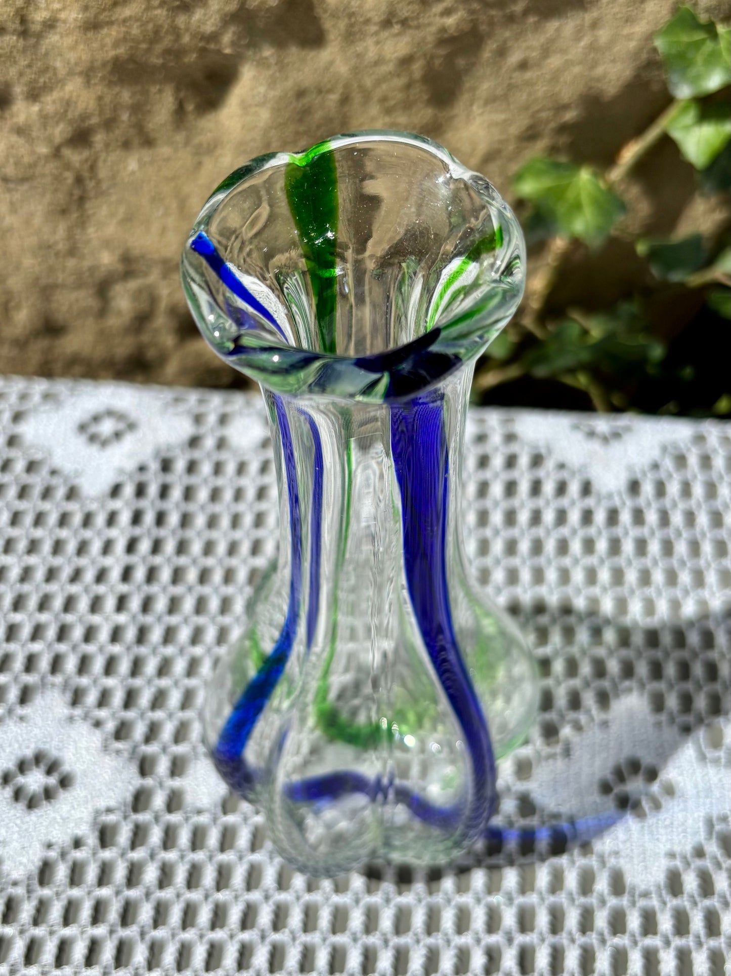 Vase soliflore en verre de Murano par Archimède Seguso 70s