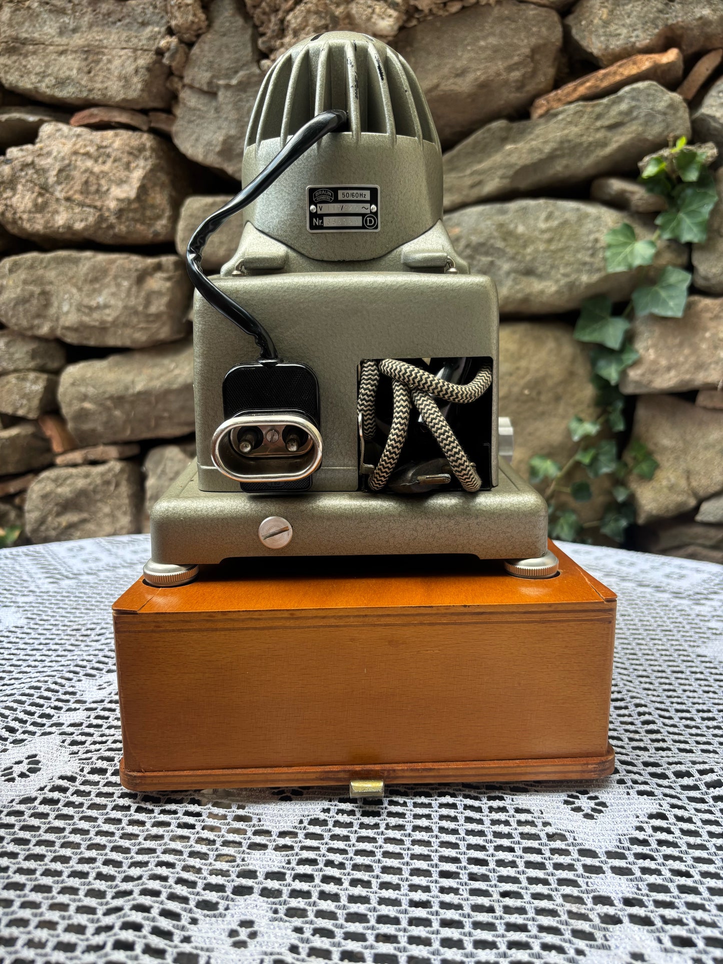 Projecteur diapositives Paximat 1950 branchements