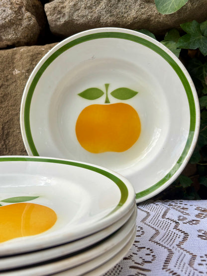 Assiettes creuses Moulin des Loups pommes