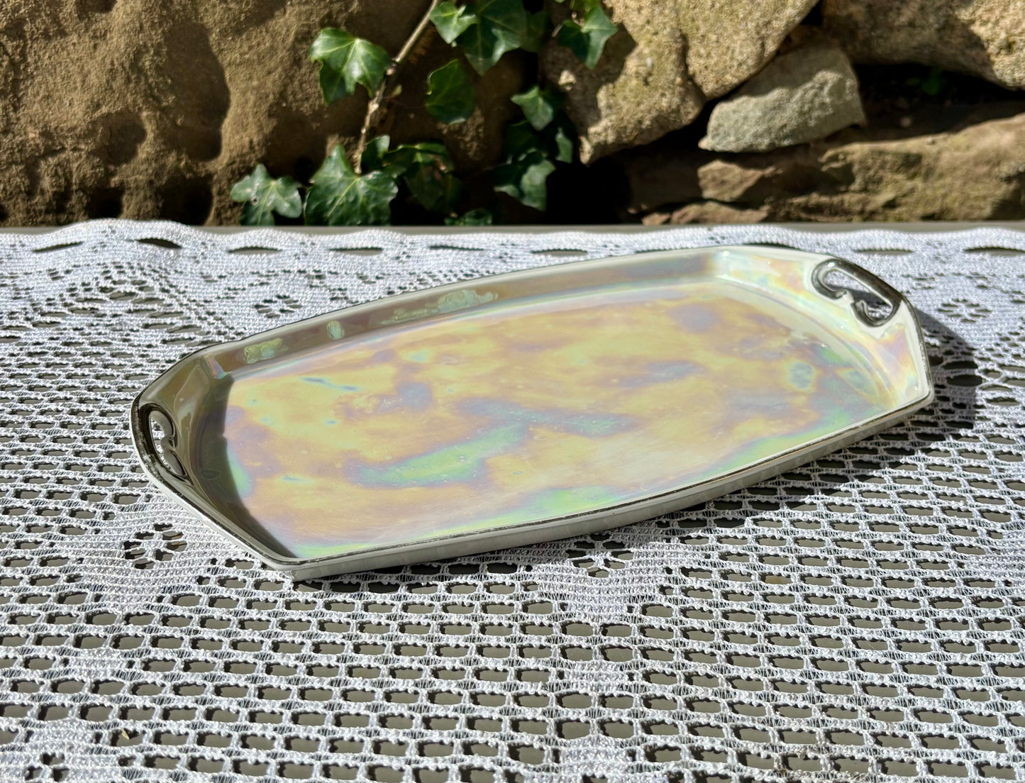 Plateau porcelaine nacrée