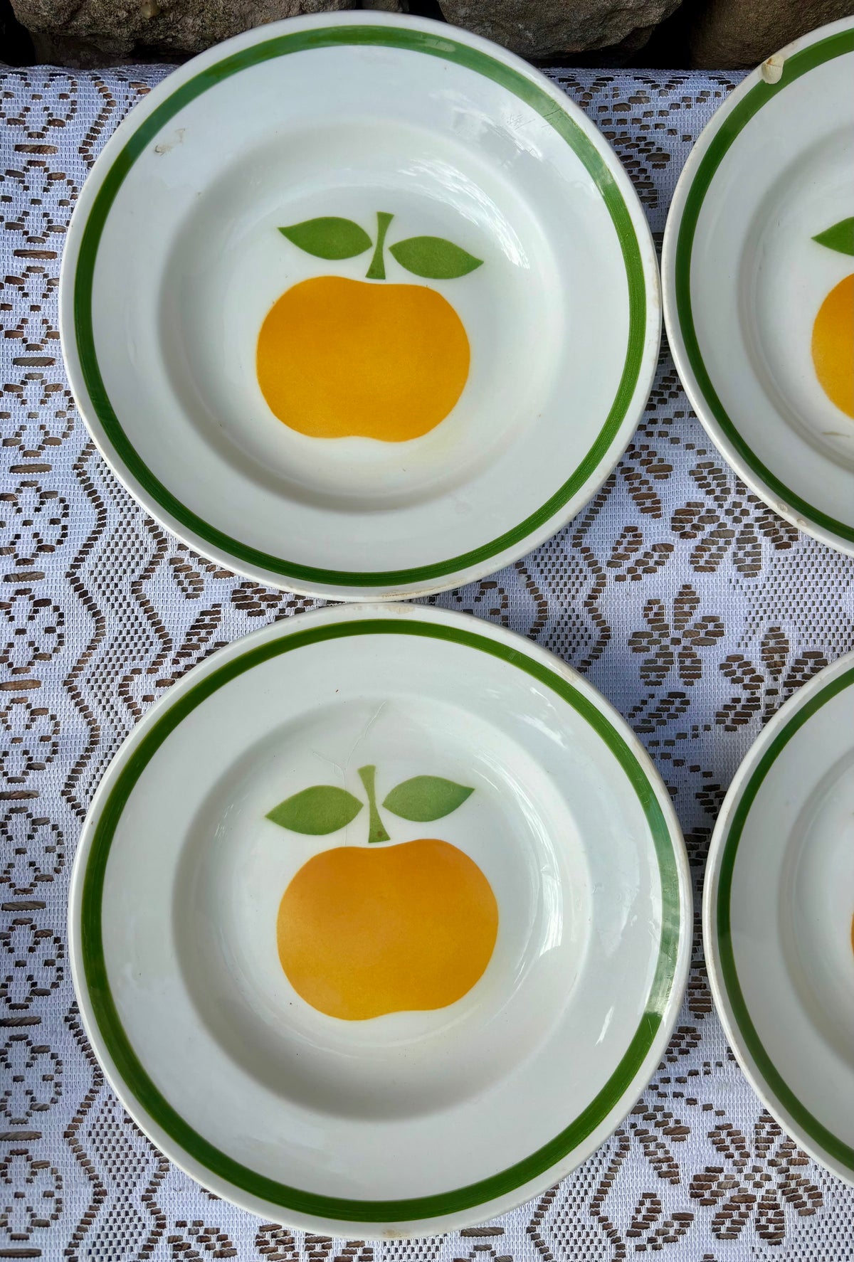 Assiettes creuses Moulin des Loups pommes