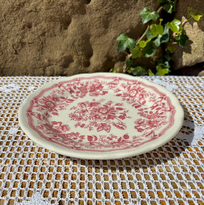 Assiette anglaise fleurs roses