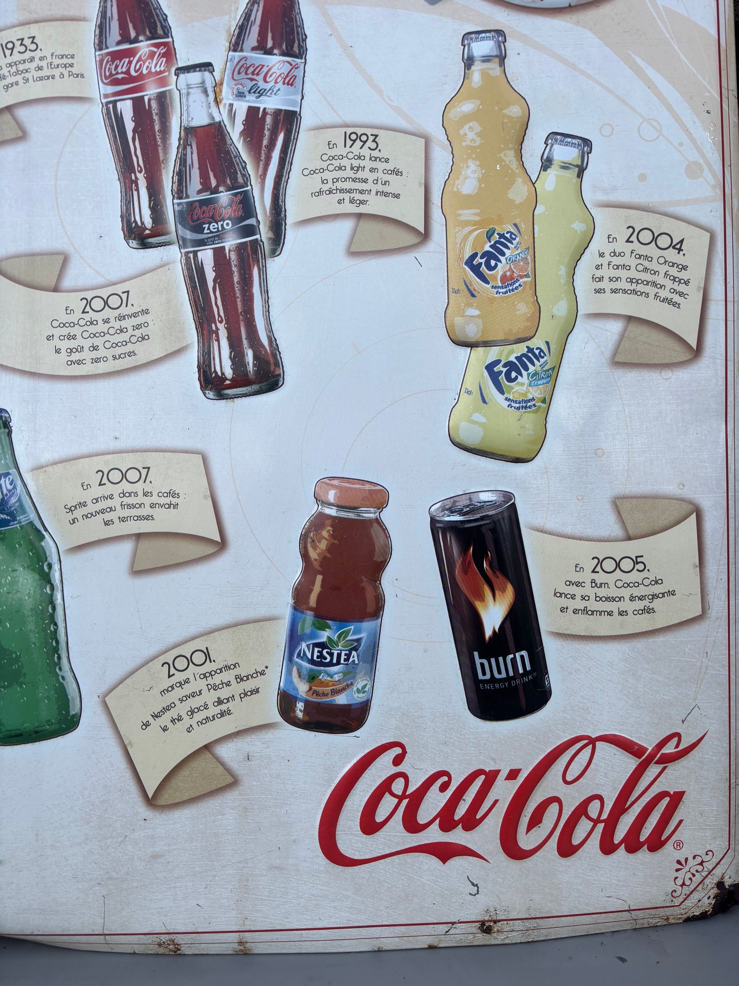 Plaque publicitaire Coca-Cola