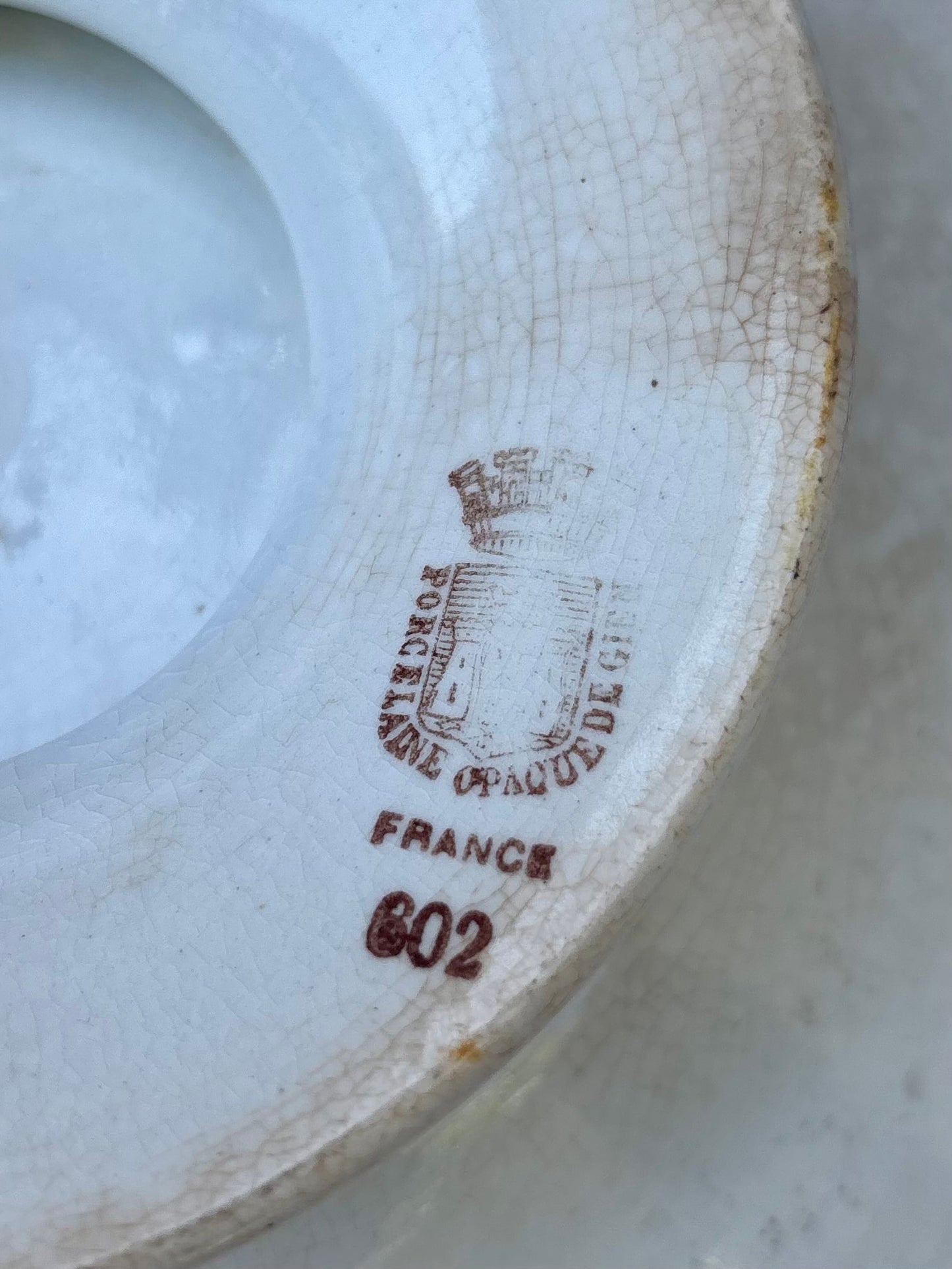 Compotier Gien 1900 signature 