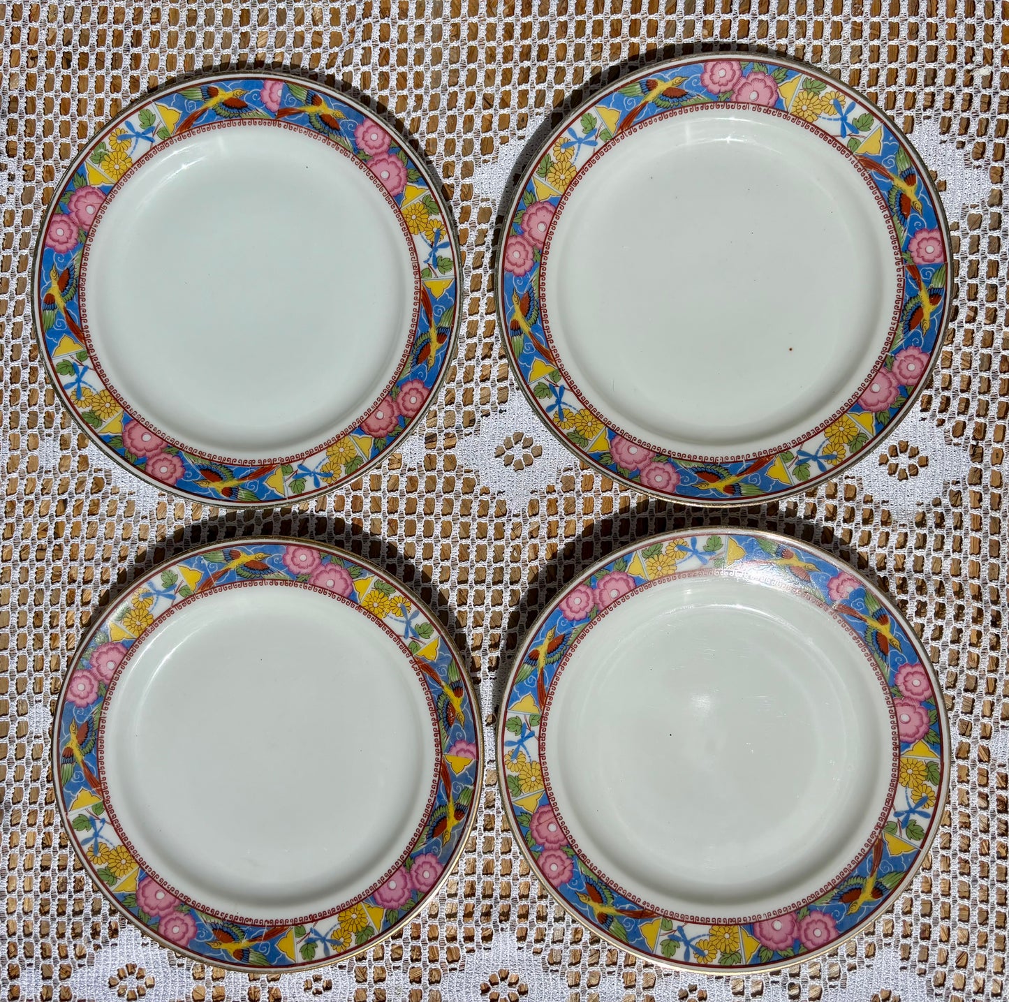 Service à dessert Haviland Limoges décor exotique