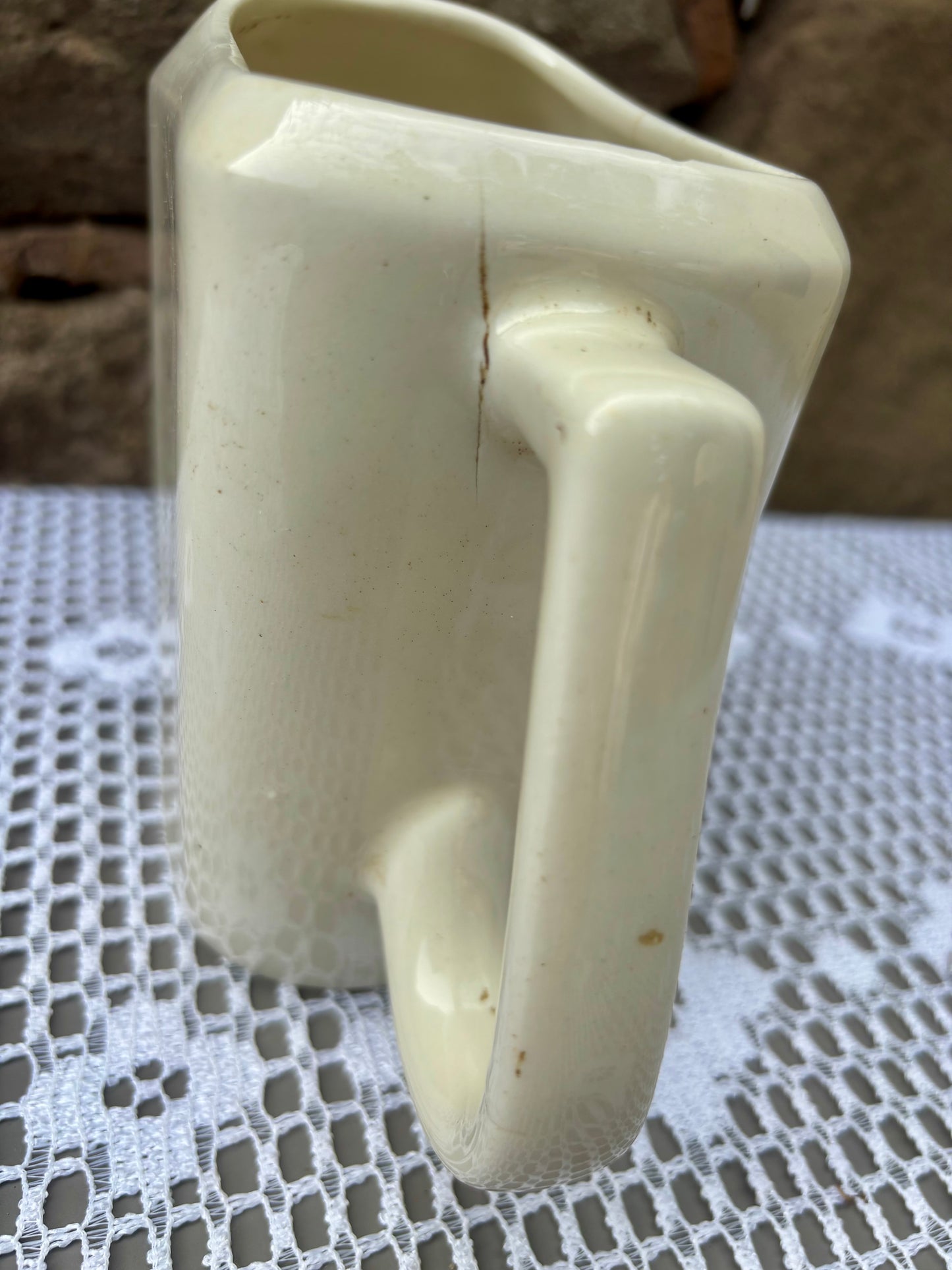 Pichet de bistrot en céramique blanc