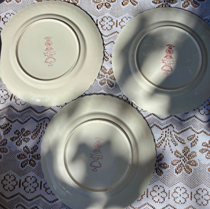 Assiettes Luneville Fleurs des Indes