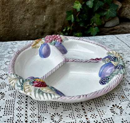 Plat barbotine compartimenté