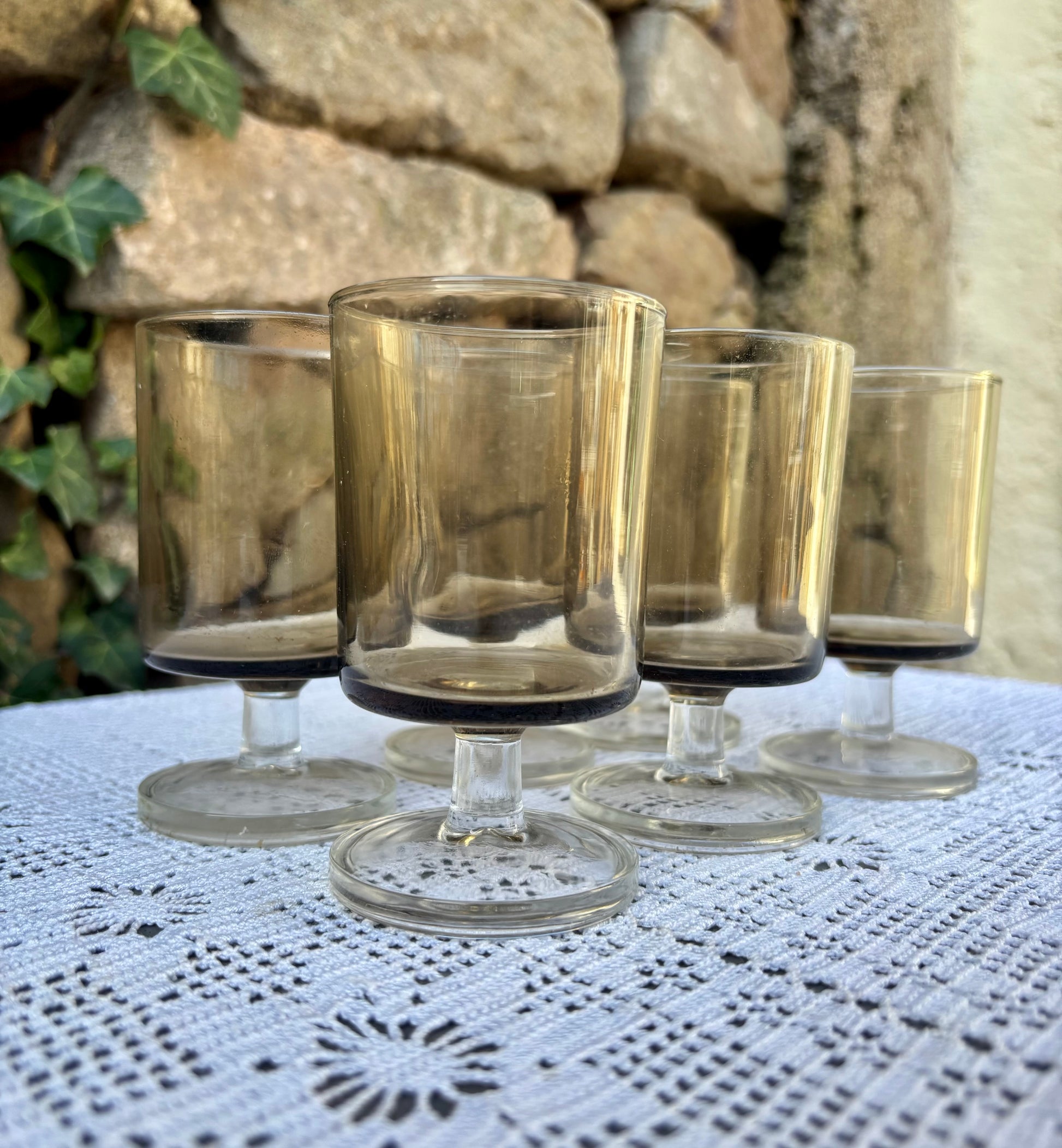 Verres à pied Luminarc verre fumé Suède 