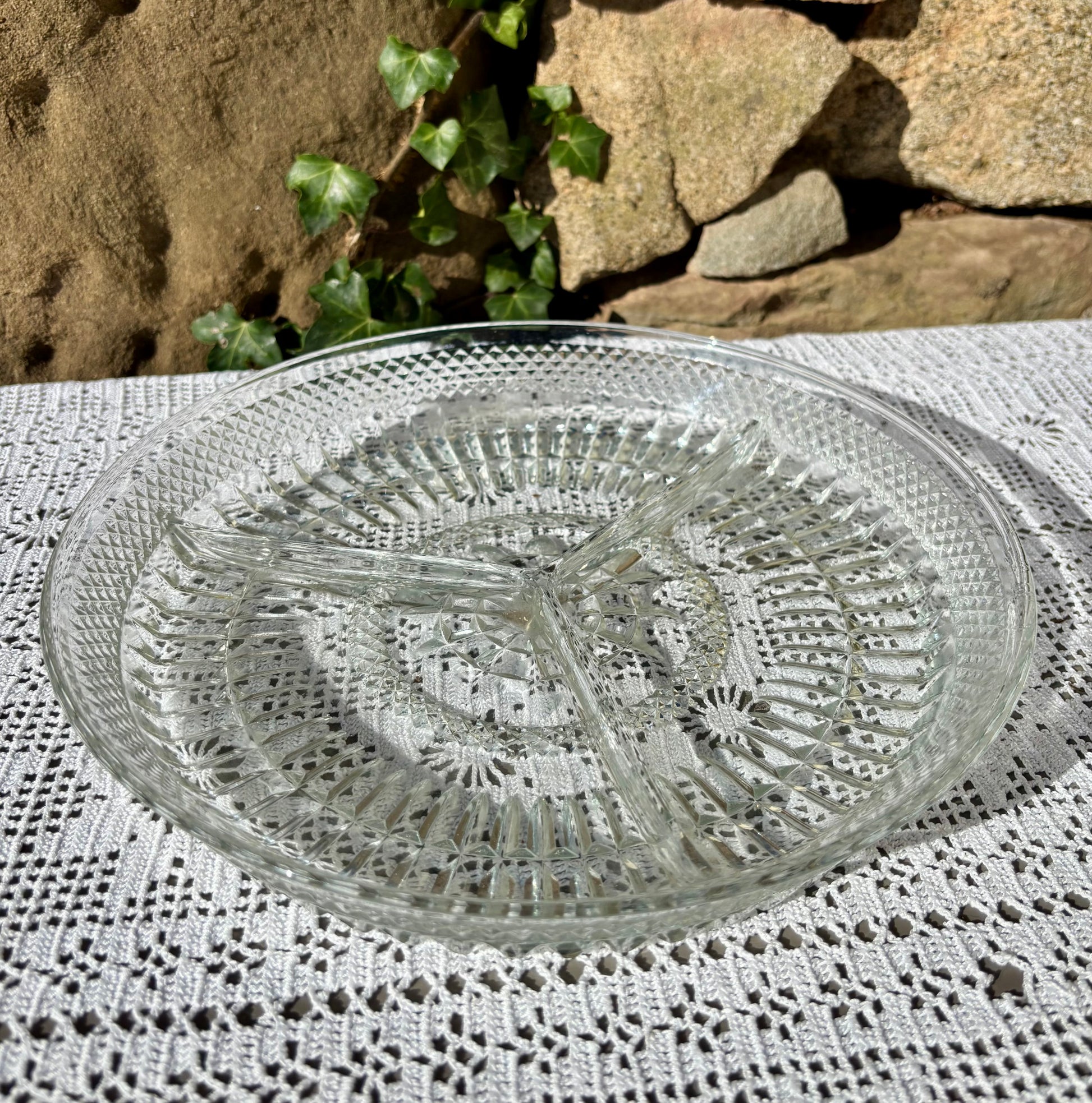 Plat apéritif compartimenté vintage