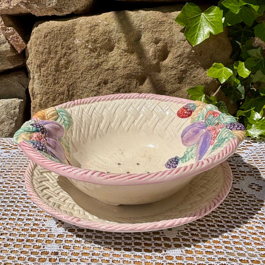 Plat vintage égouttoir barbotine