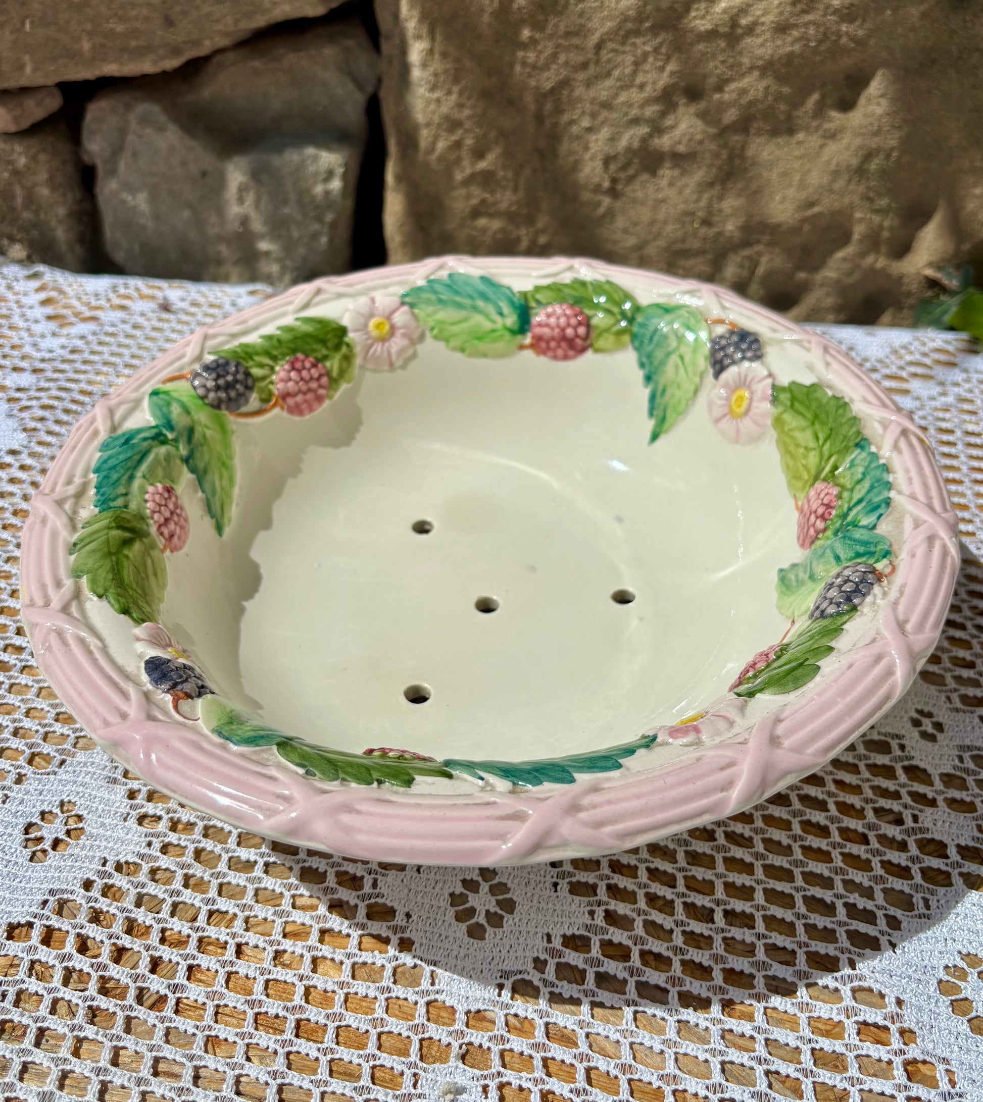 Plat égouttoir Francesco guarino fg années 60 barbotine 