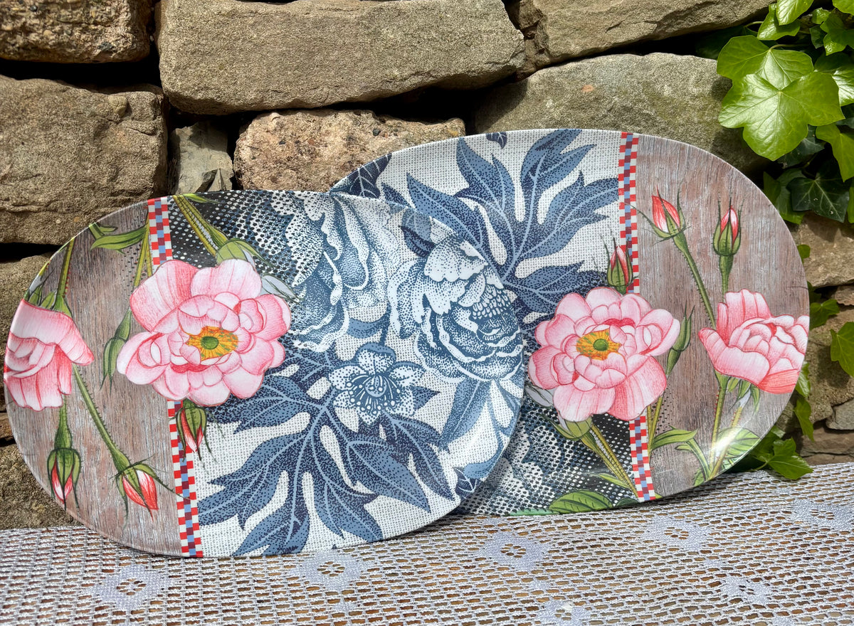 Plateaux de service fleuris colorés Miho italie