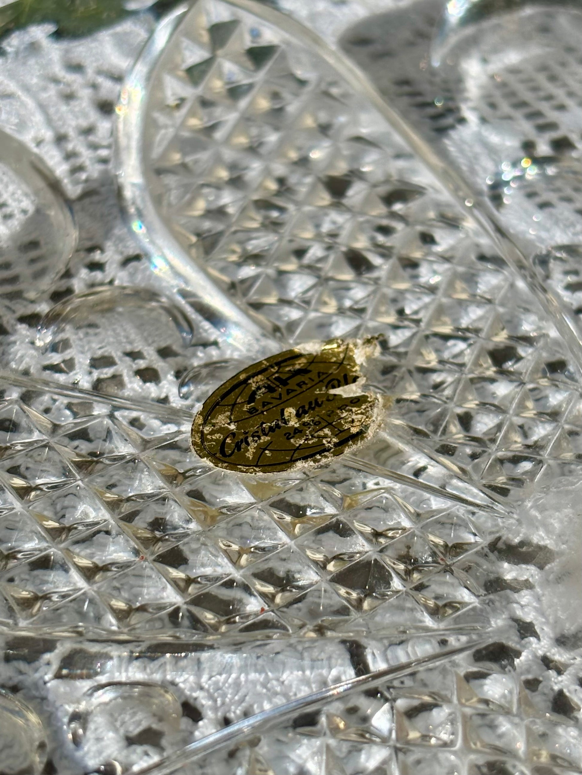 Détails étiquette AH Bavaria Cristal au plomb 24%