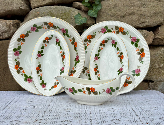 Service Sarreguemines modèle jeannette 5 pièces vaisselle vintage années 50