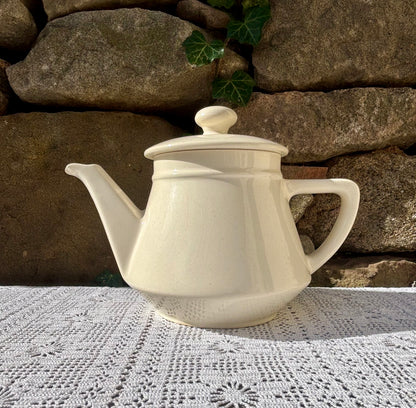 Théière Villeroy & Boch vintage blanc crème 1960-1970