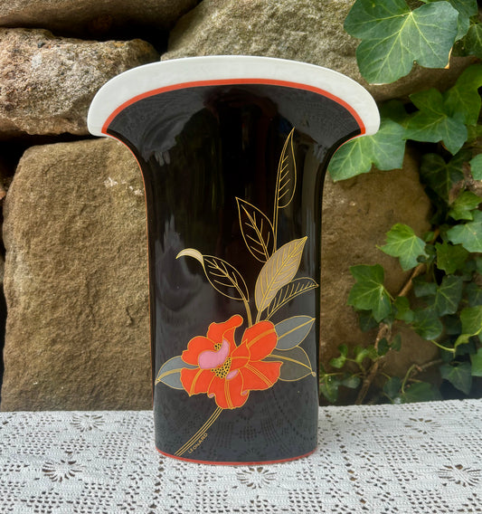 Vase leonard Paris années 60 décor Tropica 