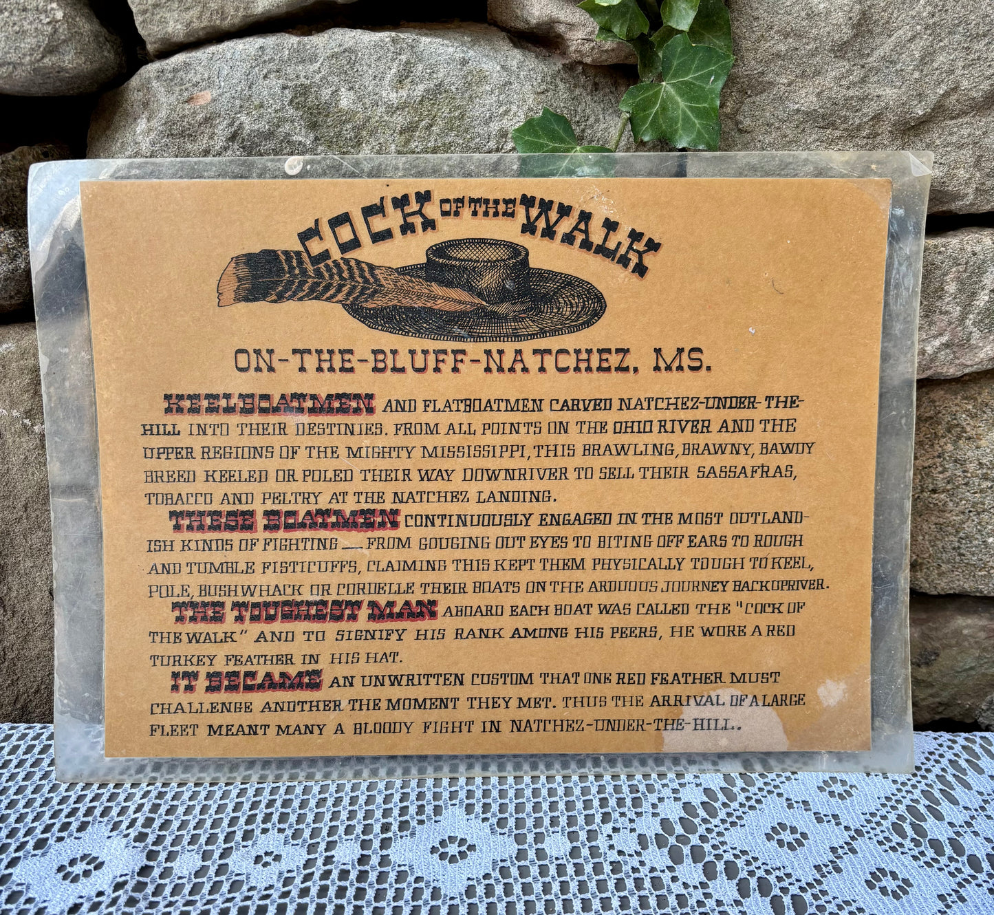 affiche cock of the walk 1990 plastifiée