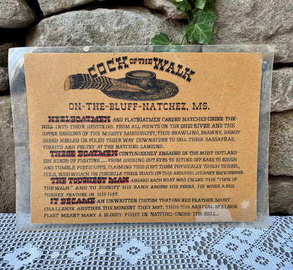 affiche cock of the walk 1990 plastifiée