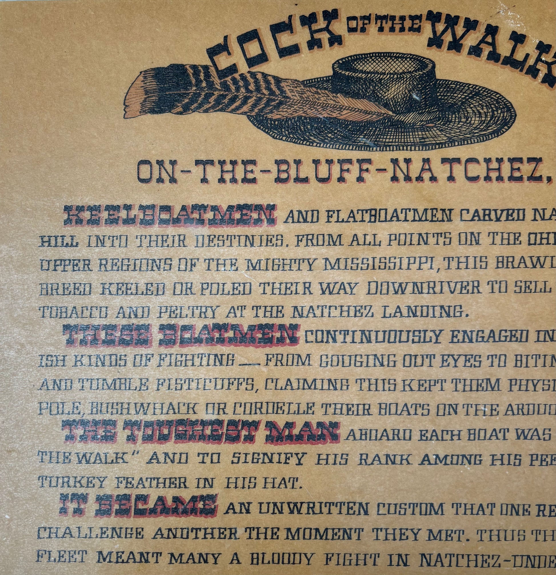 affiche cock of the walk 1990 texte histoire