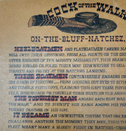 affiche cock of the walk 1990 texte histoire