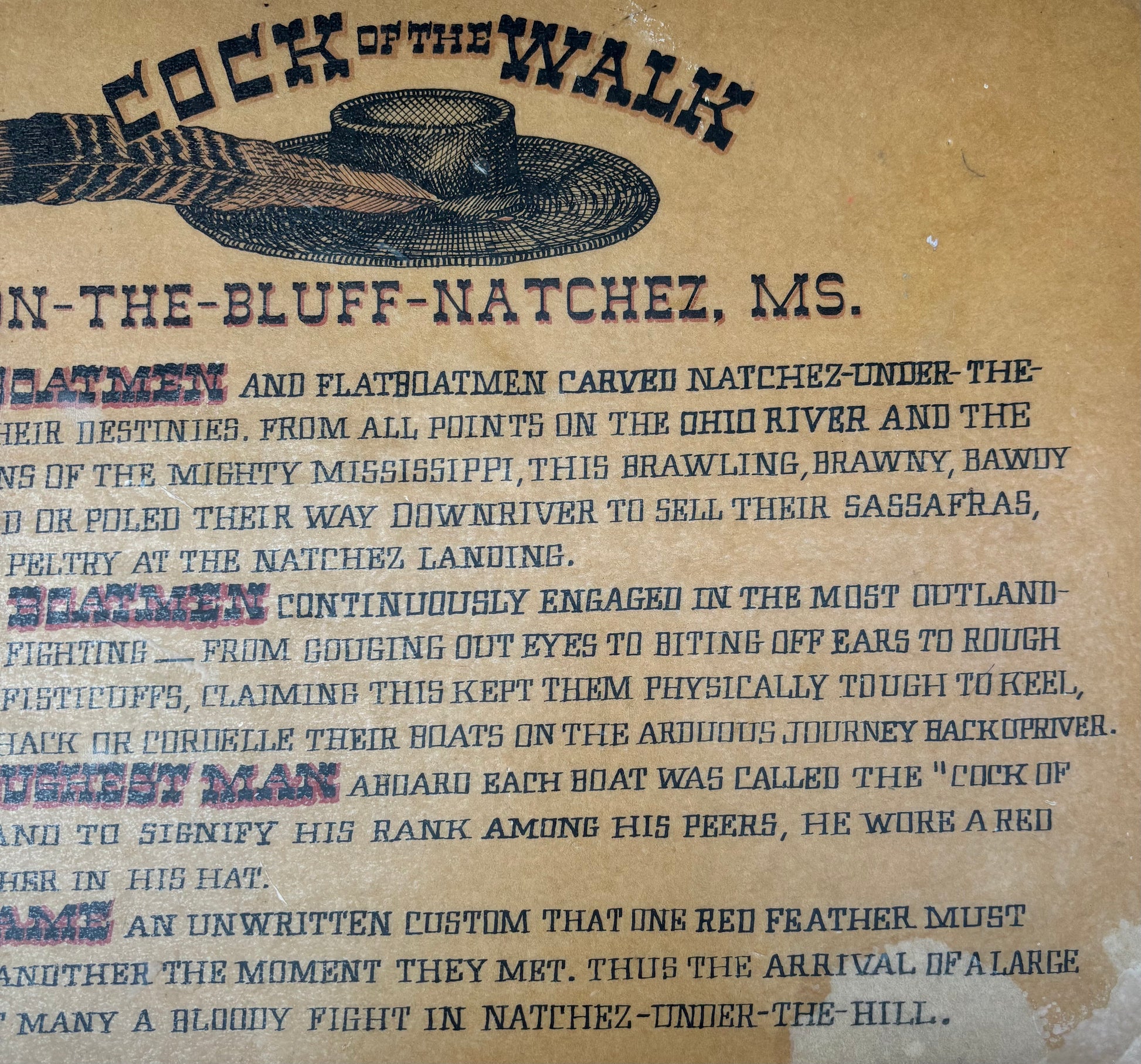 affiche cock of the walk 1990 texte histoire détail