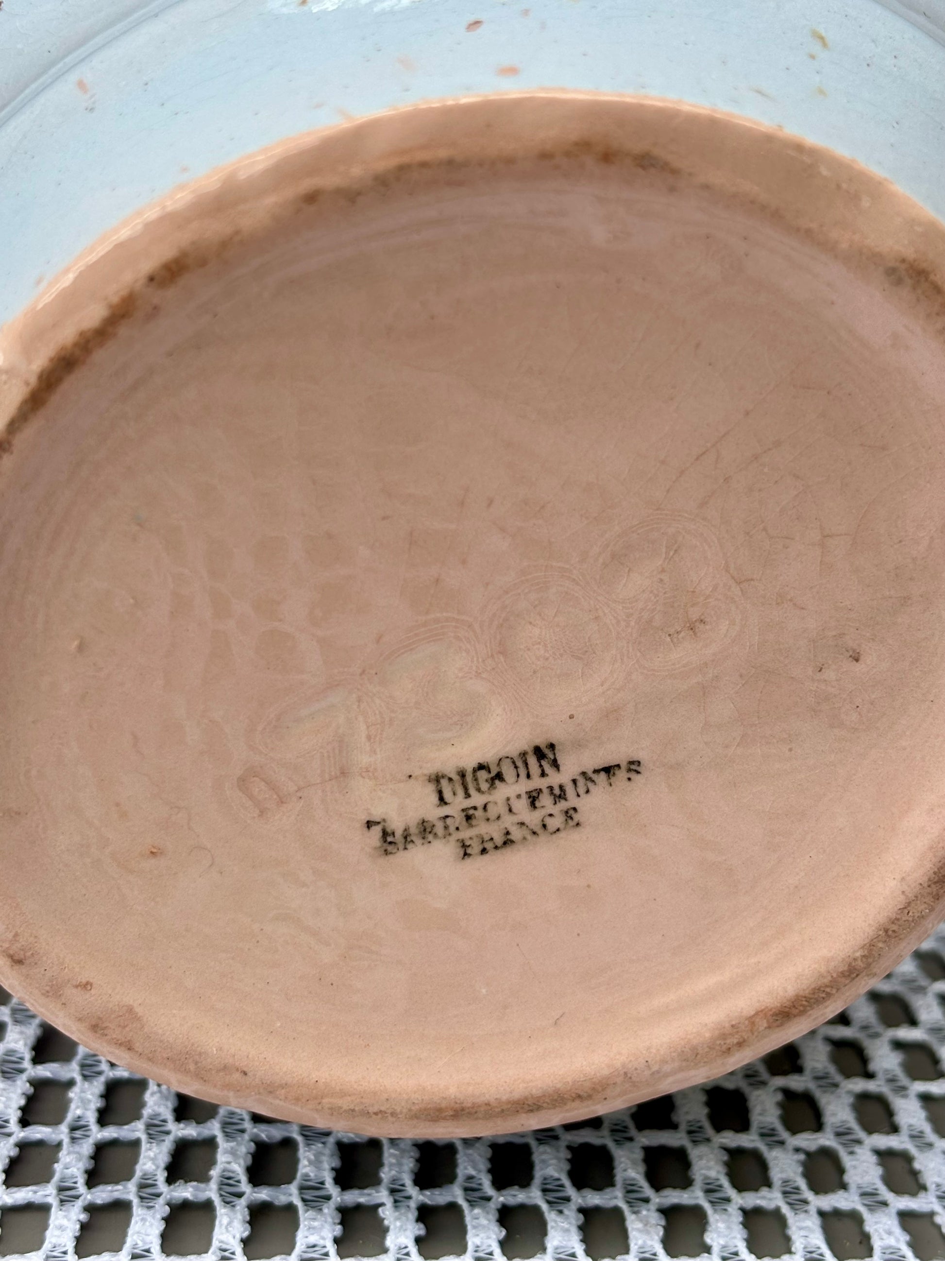 pichet digoin sarreguemines rose pastel nervure 1950 