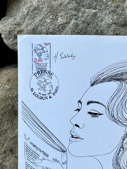 planche premier jour 1981 détail timbre